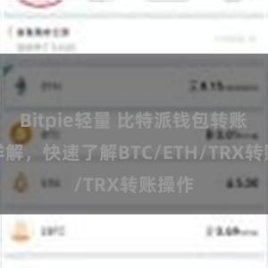 Bitpie轻量 比特派钱包转账教程详解，快速了解BTC/ETH/TRX转账操作