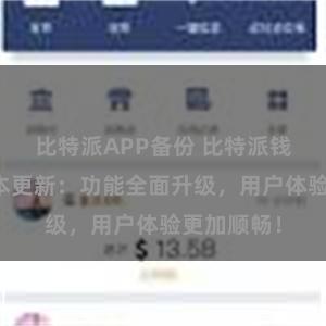 比特派APP备份 比特派钱包最新版本更新：功能全面升级，用户体验更加顺畅！