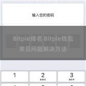 Bitpie排名 Bitpie钱包常见问题解决方法