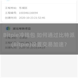 Bitpie冷钱包 如何通过比特派(Bitpie)设置交易加速？