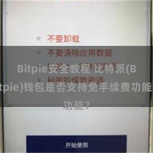 Bitpie安全教程 比特派(Bitpie)钱包是否支持免手续费功能？