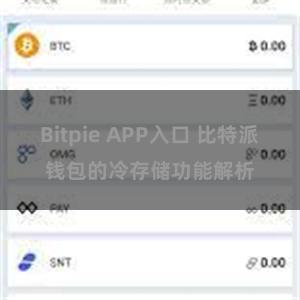 Bitpie APP入口 比特派钱包的冷存储功能解析