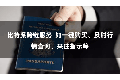 比特派跨链服务  如一键购买、及时行情查询、来往指示等