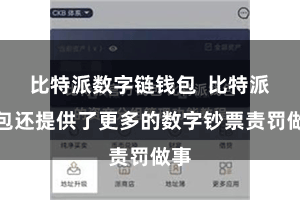 比特派数字链钱包  比特派钱包还提供了更多的数字钞票责罚做事